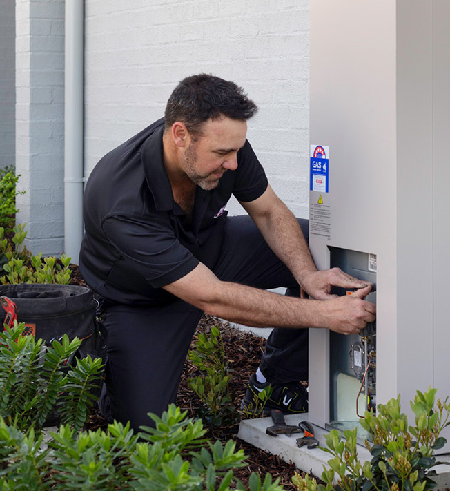 Dux Hot water system being installed